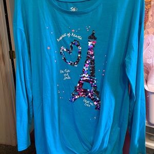3/$20. Justice Jr girls long sleeve shirt